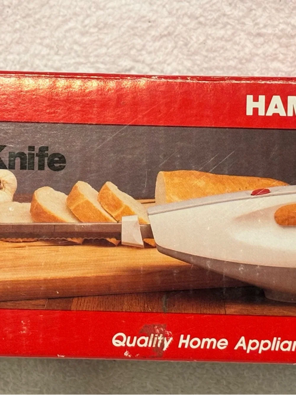 Hamilton Beach White Electric knife stainless steel blade in box